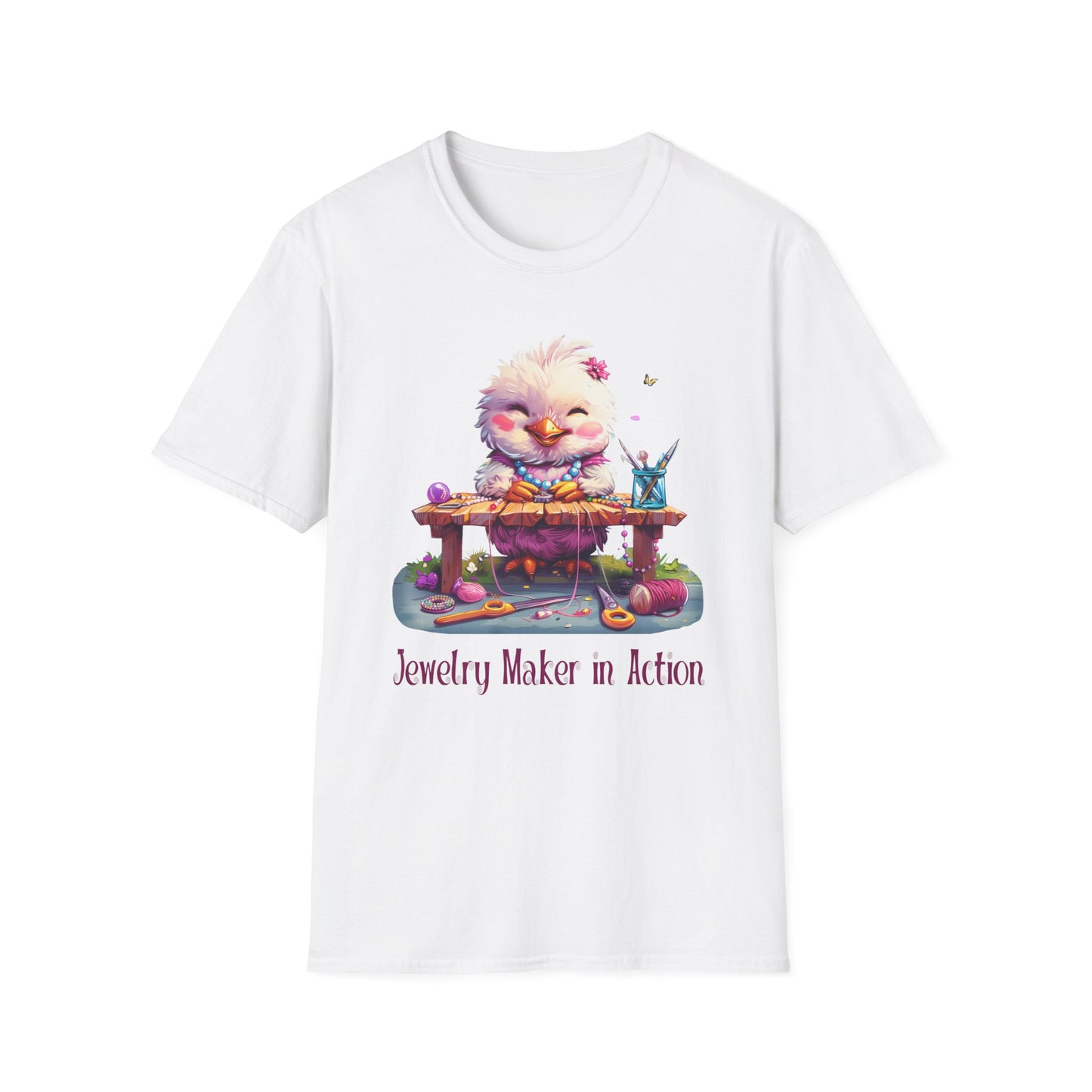 Chicken Jewelry Making Softstyle T-Shirt