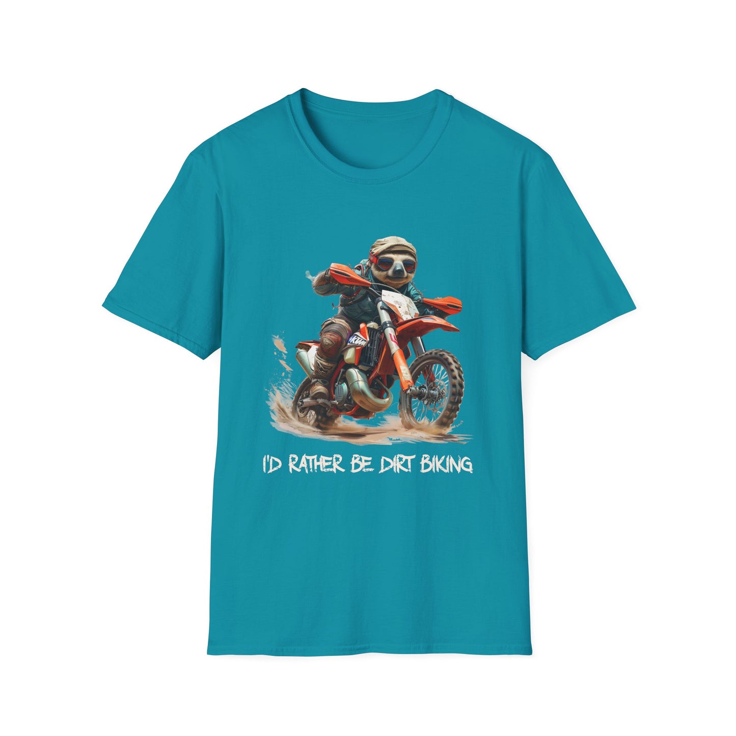 Sloth Dirt Biker Softstyle T-Shirt