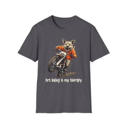 Dog Dirt Biker Softstyle T-Shirt