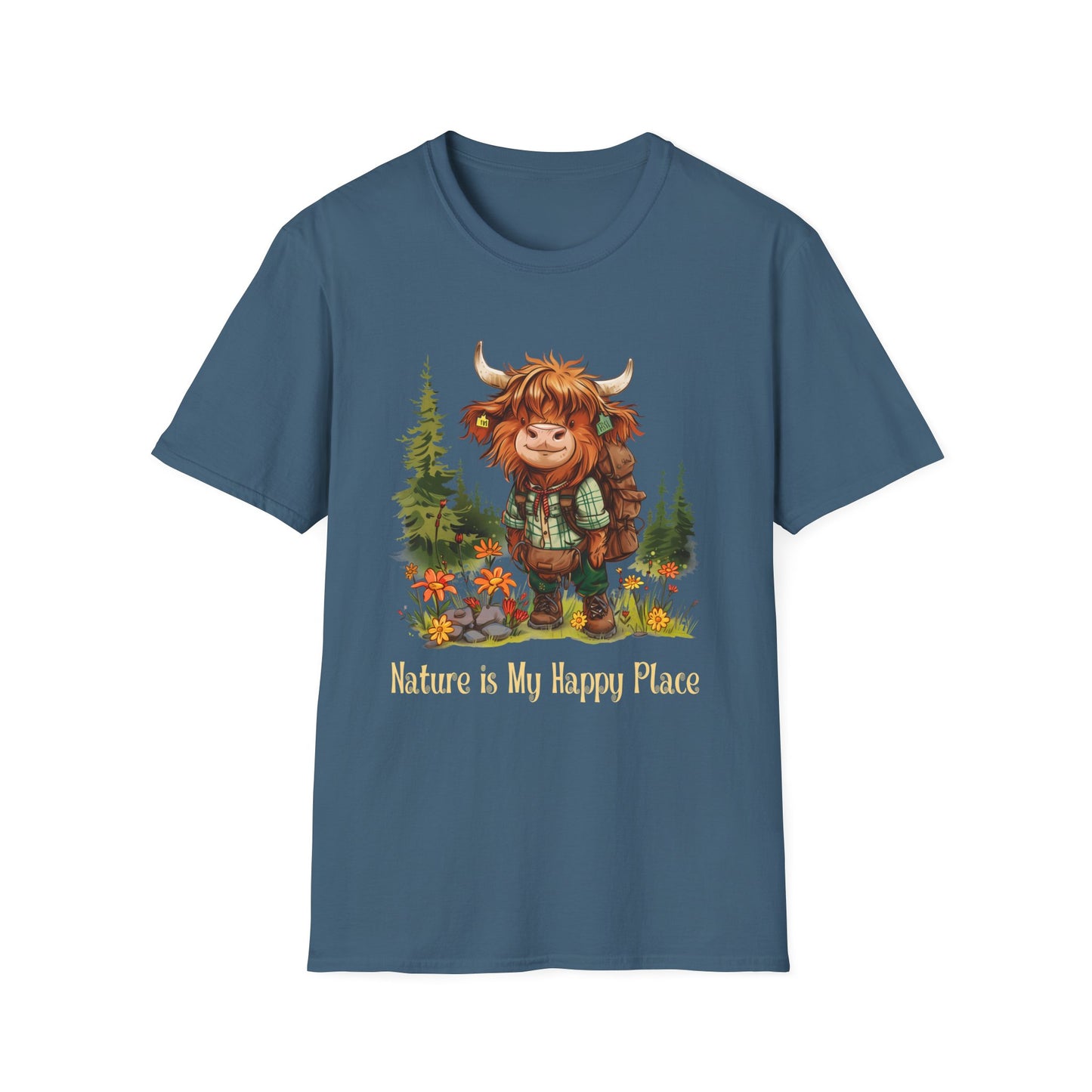 Highland Cow Hiker Softstyle T-Shirt