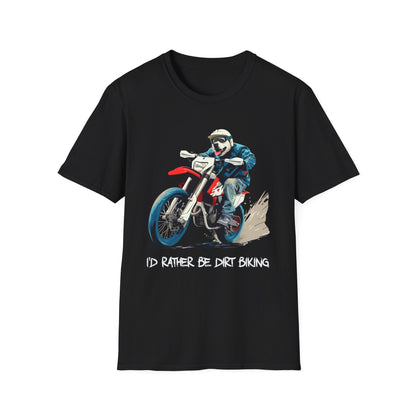 Dog Dirt Biker Softstyle T-Shirt