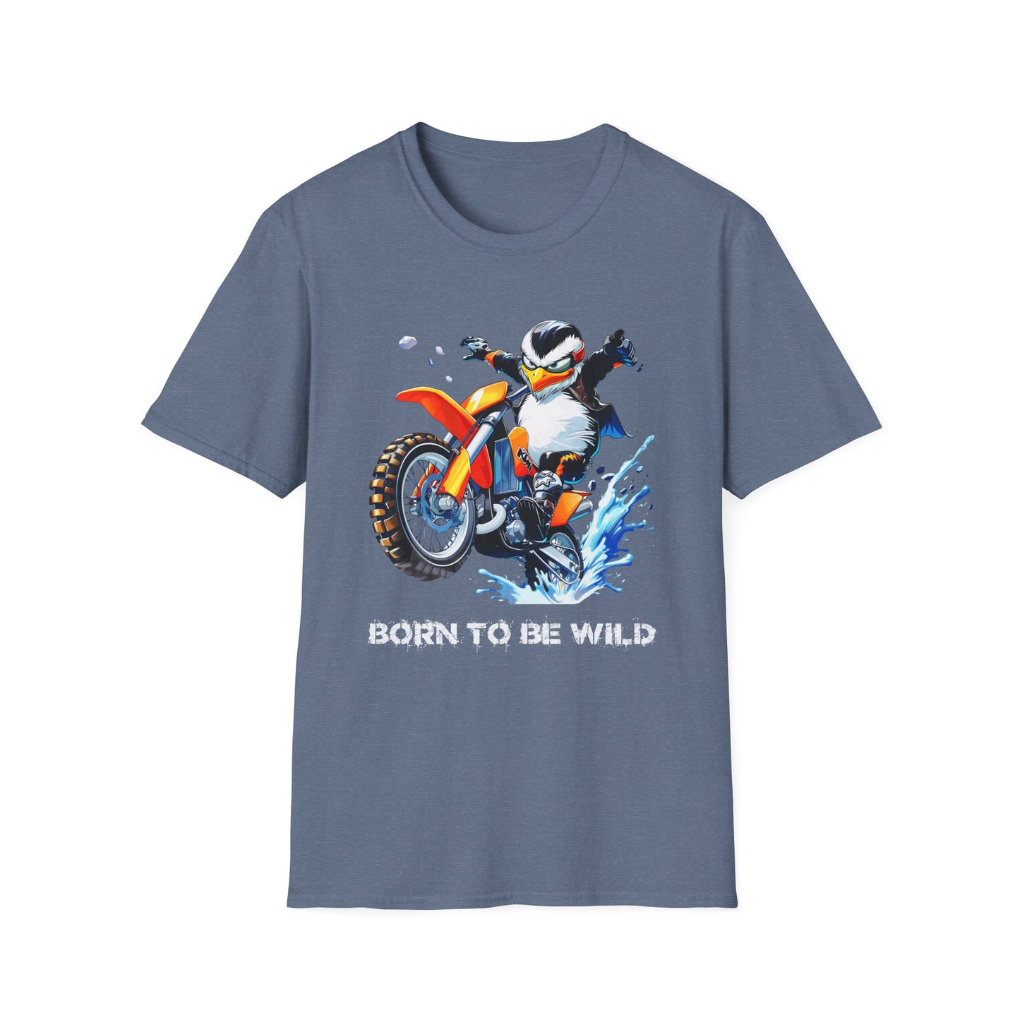 Penguin Dirt Biker Softstyle T-Shirt