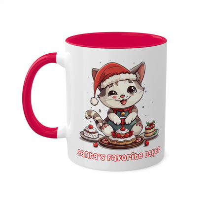 Cat Christmas Baker Mug