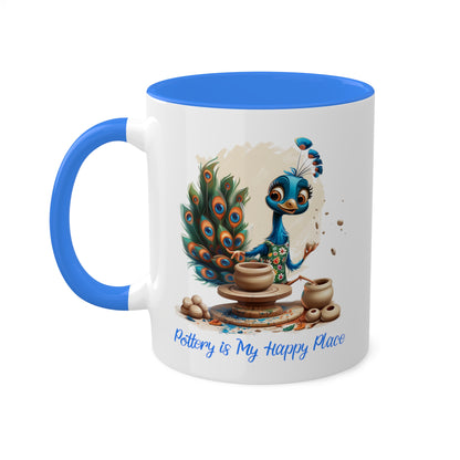 Peacock Pottery Mug