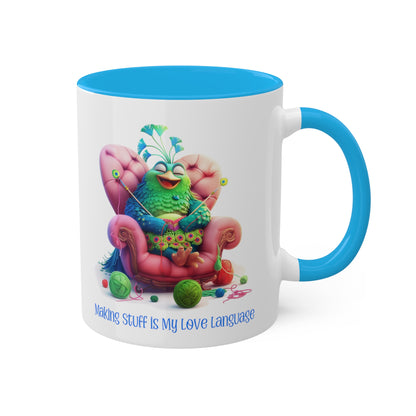 Peacock Knitter Mug