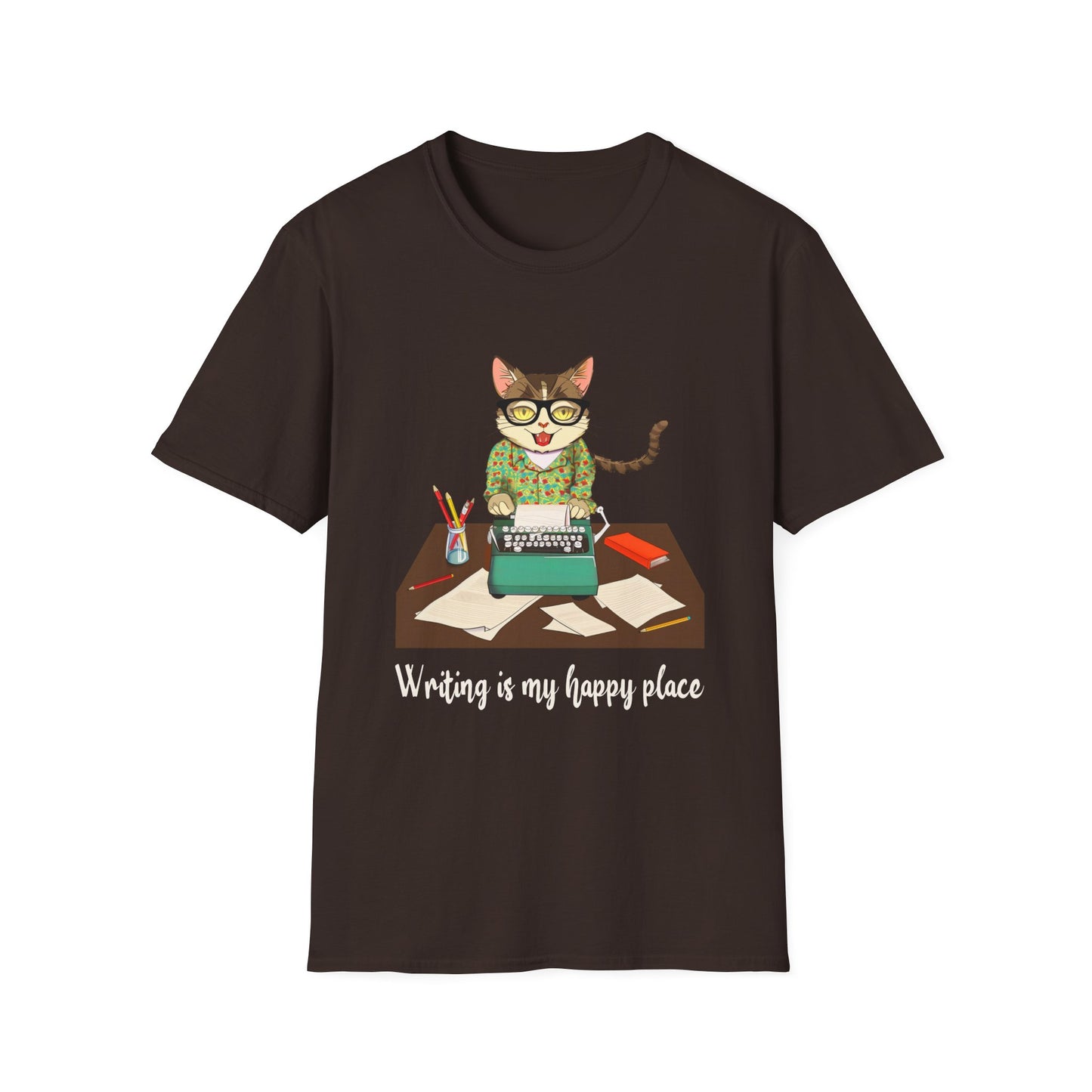 Cat Writer Softstyle T-Shirt