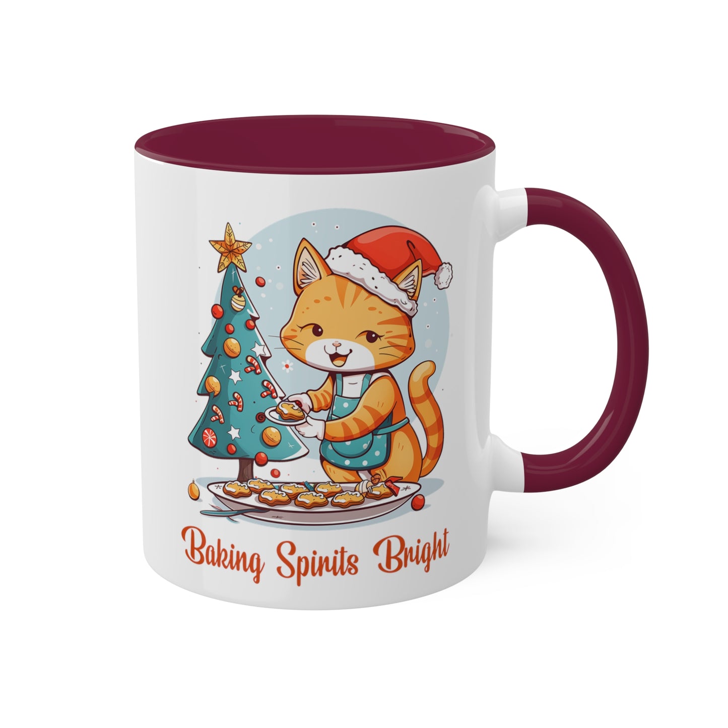 Cat Christmas Baker Mug