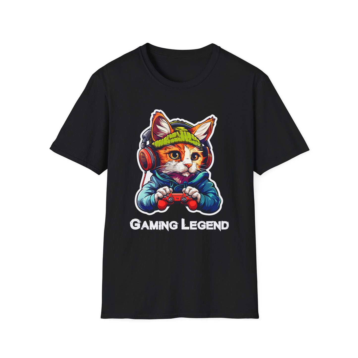 Cat Gamer Unisex Softstyle T-Shirt