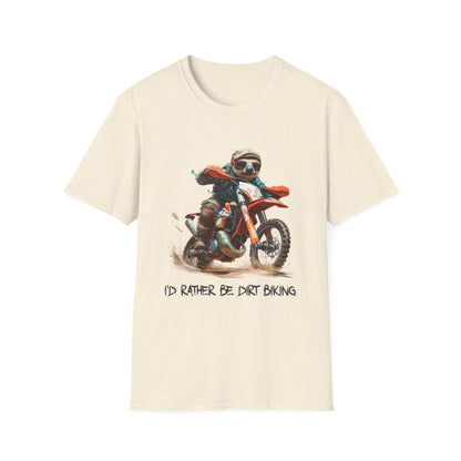 Sloth Dirt Biker Softstyle T-Shirt