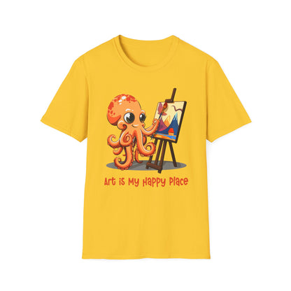 Octopus Artist  Softstyle T-Shirt