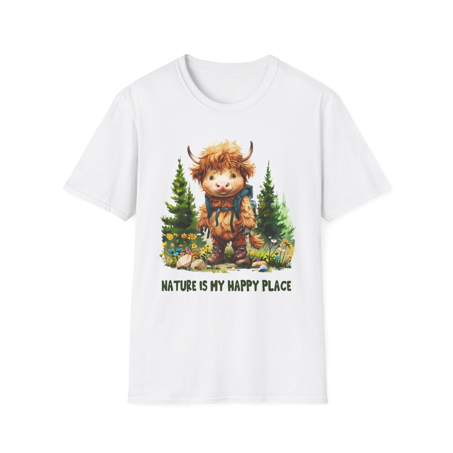 Highland Cow Hiker Softstyle T-Shirt