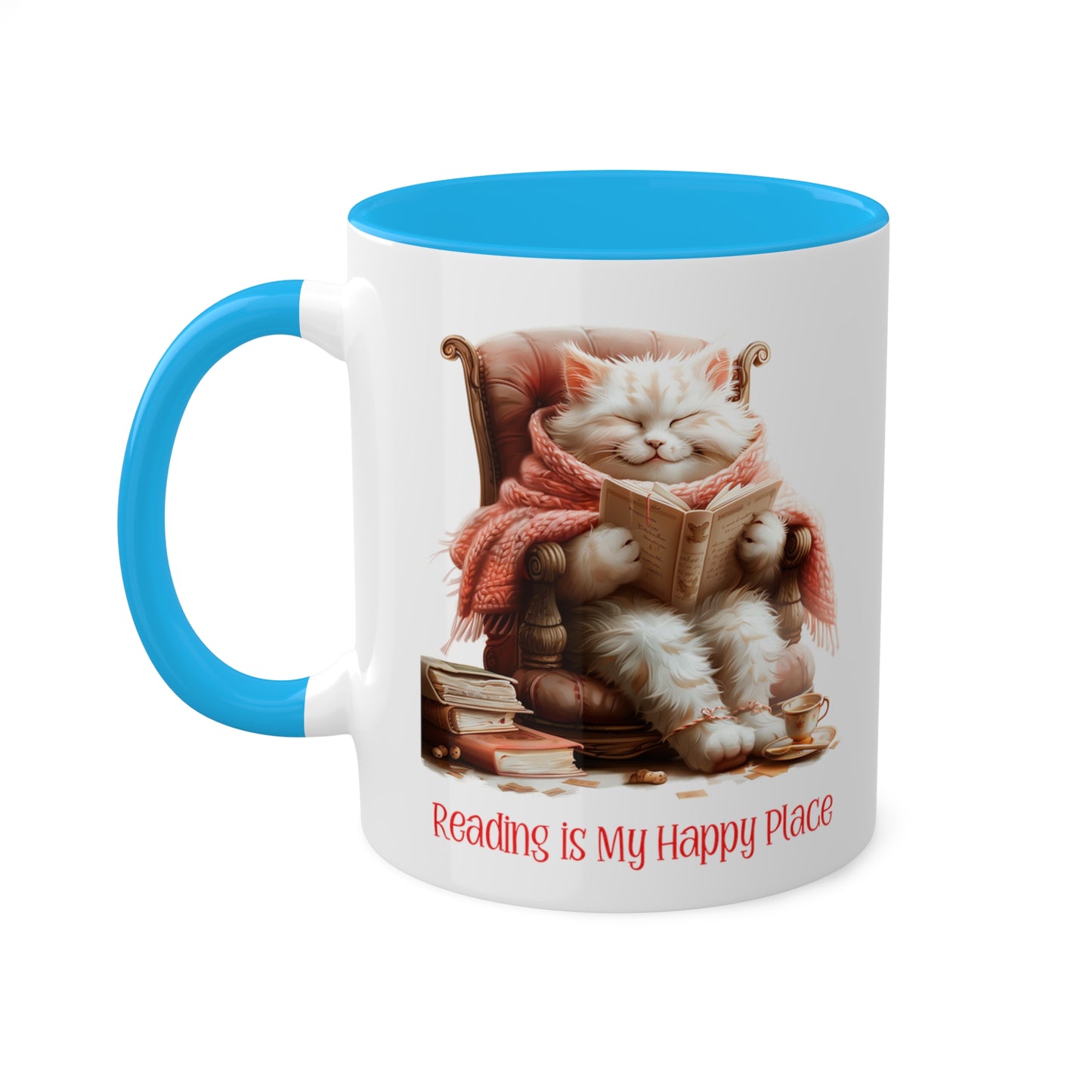 Cat Reading Mug