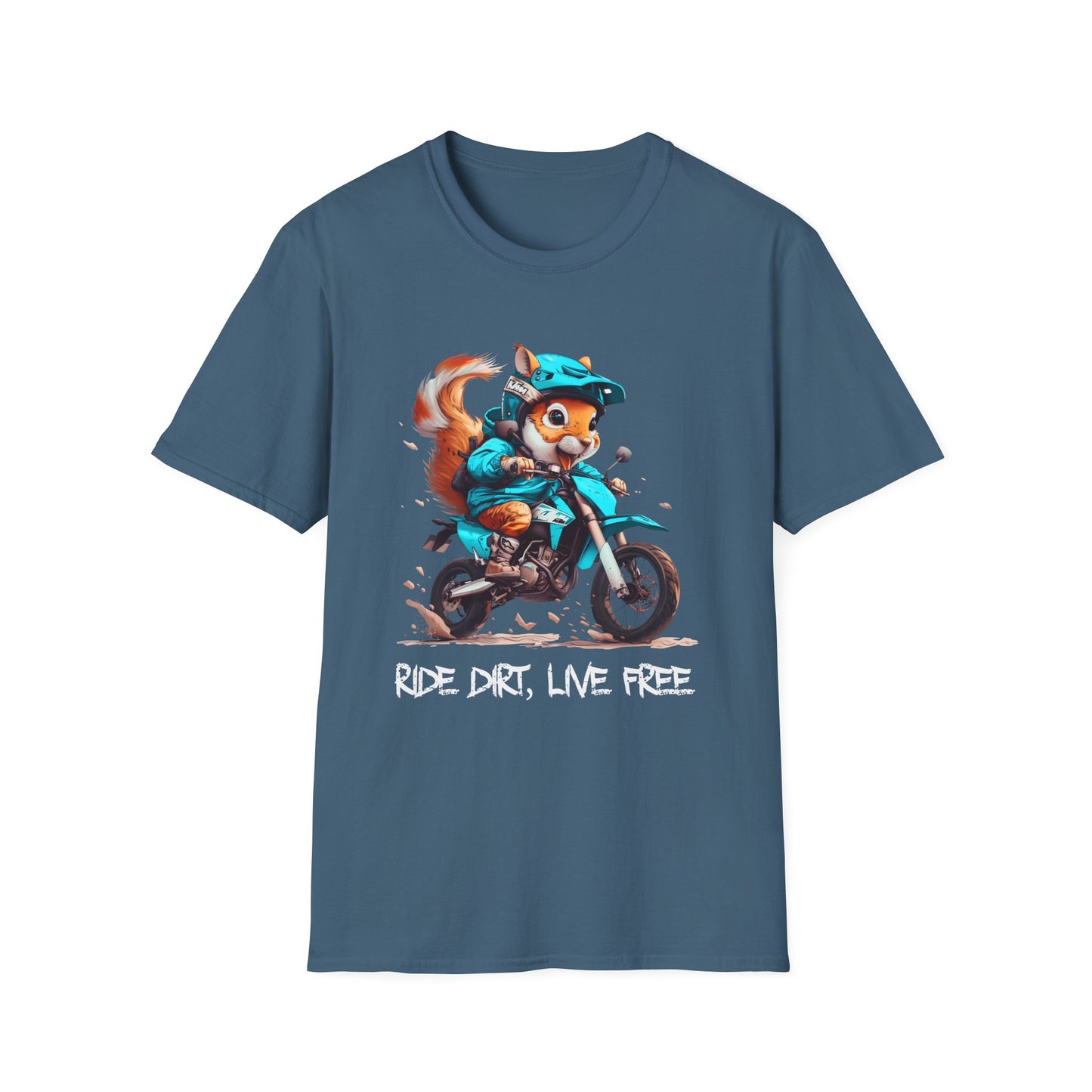 Squirrel Dirt Biker Softstyle T-Shirt