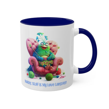 Peacock Knitter Mug