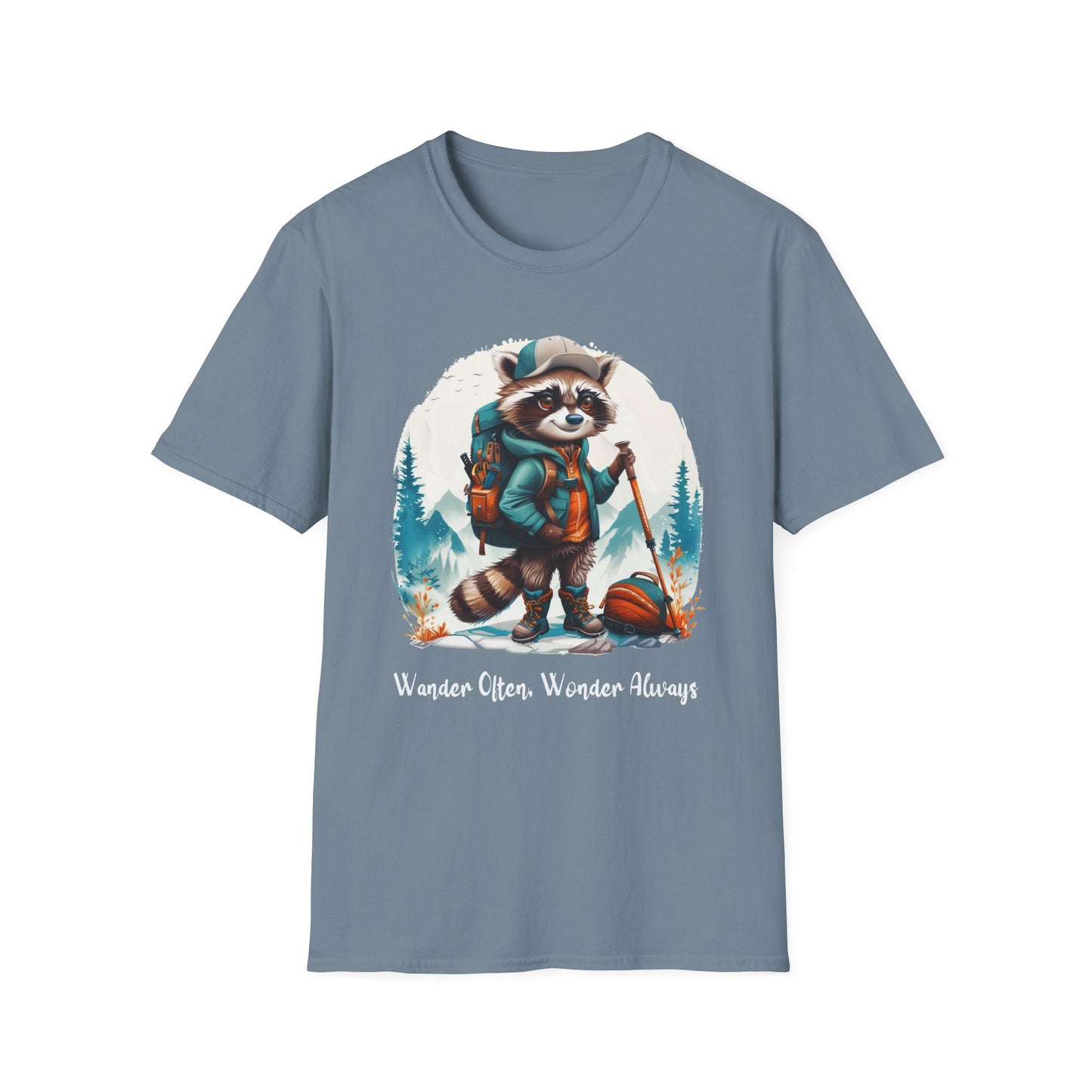 Raccoon Hiker Softstyle T-Shirt