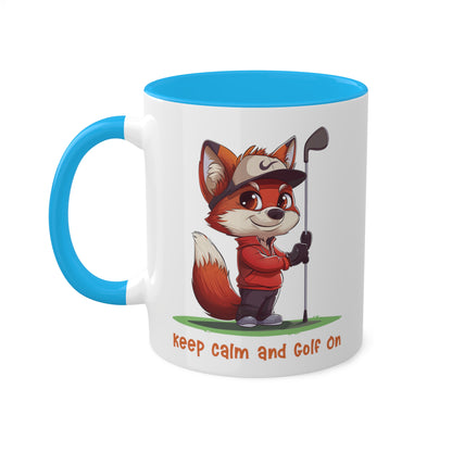 Fox Golfer Mug