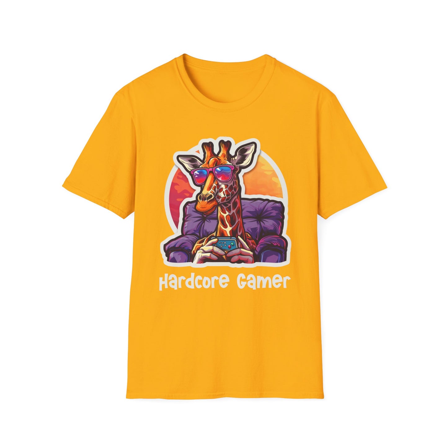 Giraffe Gamer Unisex Softstyle T-Shirt