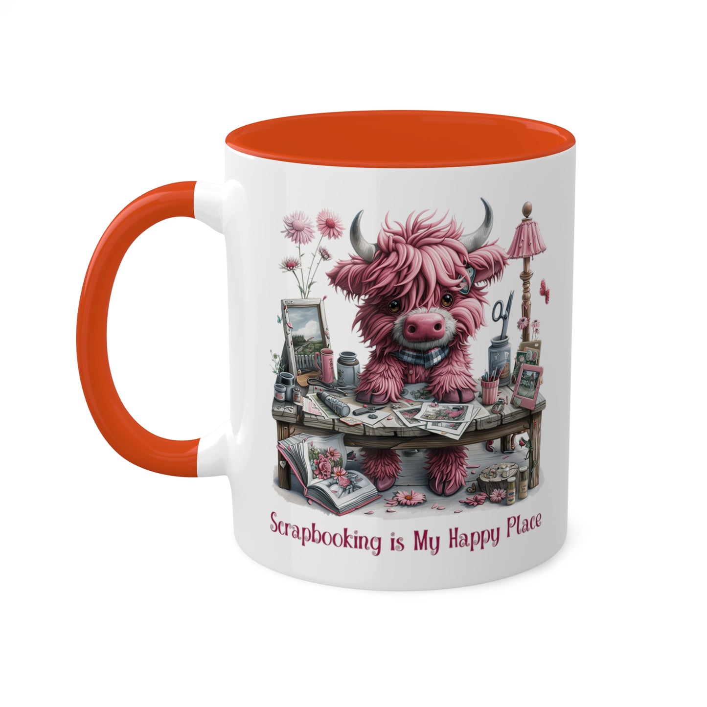 Highland Cow Scrapbooking Mug