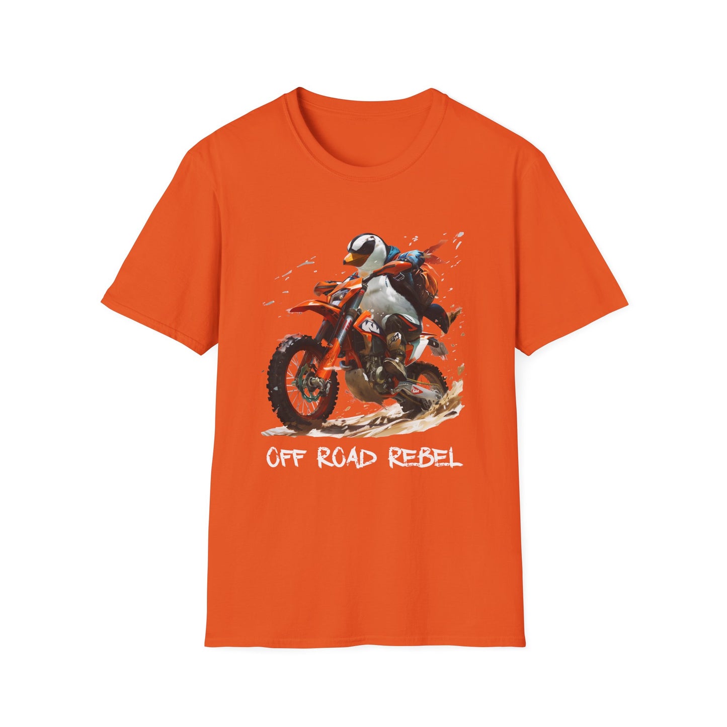 Penguin Dirt Biker Softstyle T-Shirt