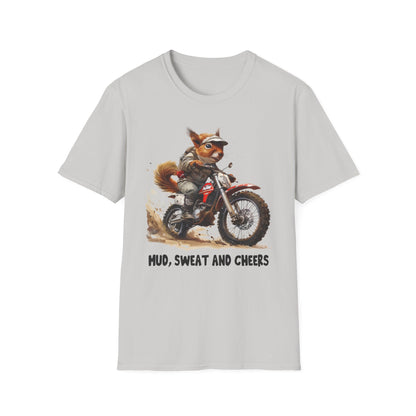 Squirrel Dirt Bike Rider Softstyle T-Shirt