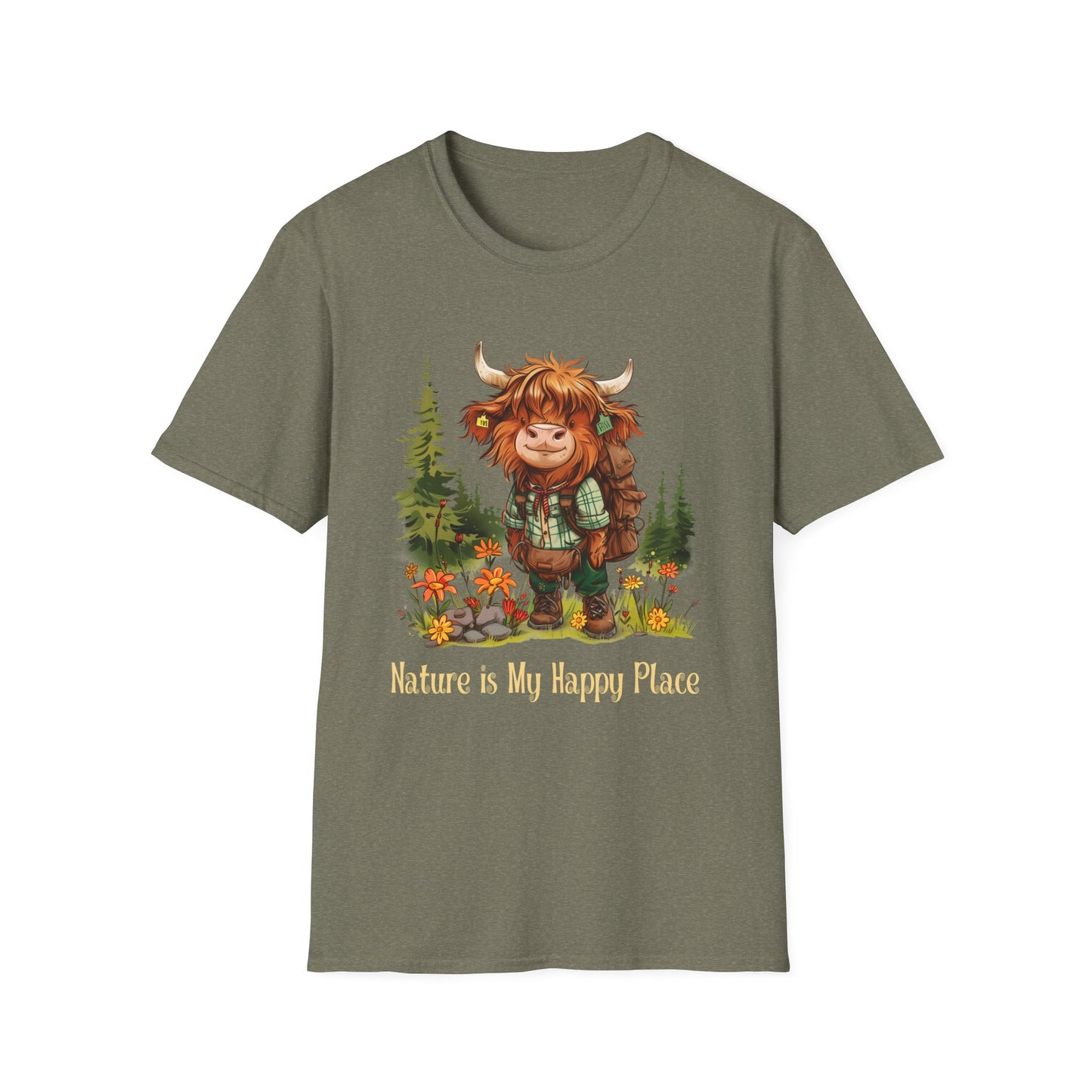 Highland Cow Hiker Softstyle T-Shirt