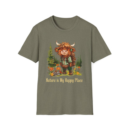 Highland Cow Hiker Softstyle T-Shirt