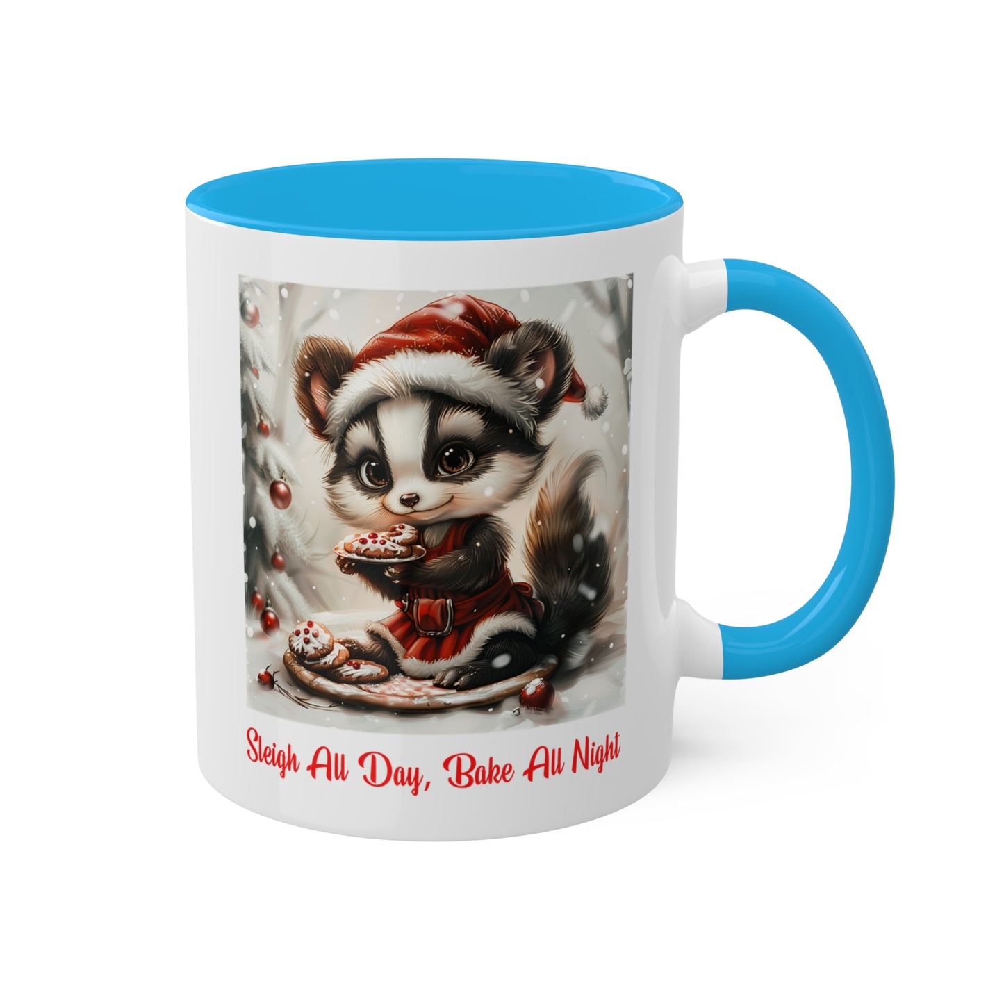 Skunk Christmas Baker Mug