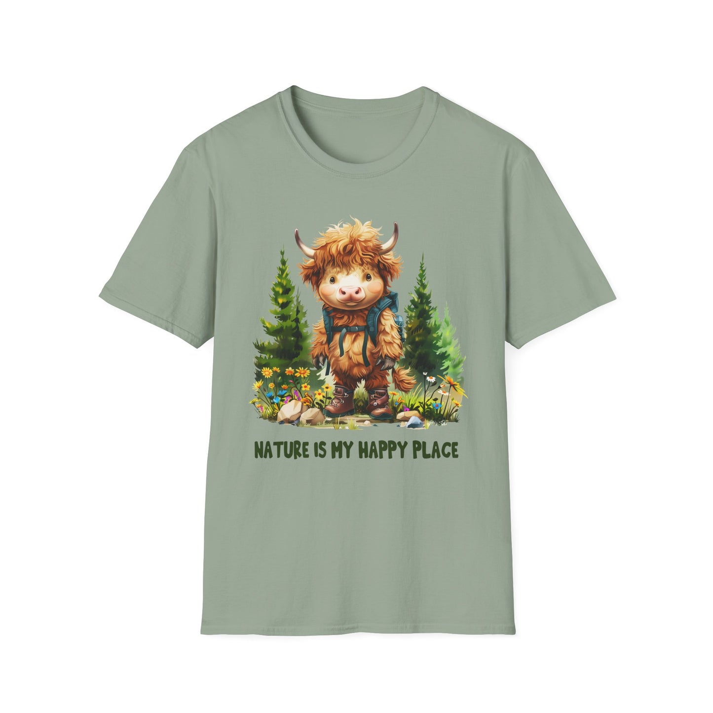 Highland Cow Hiker Softstyle T-Shirt