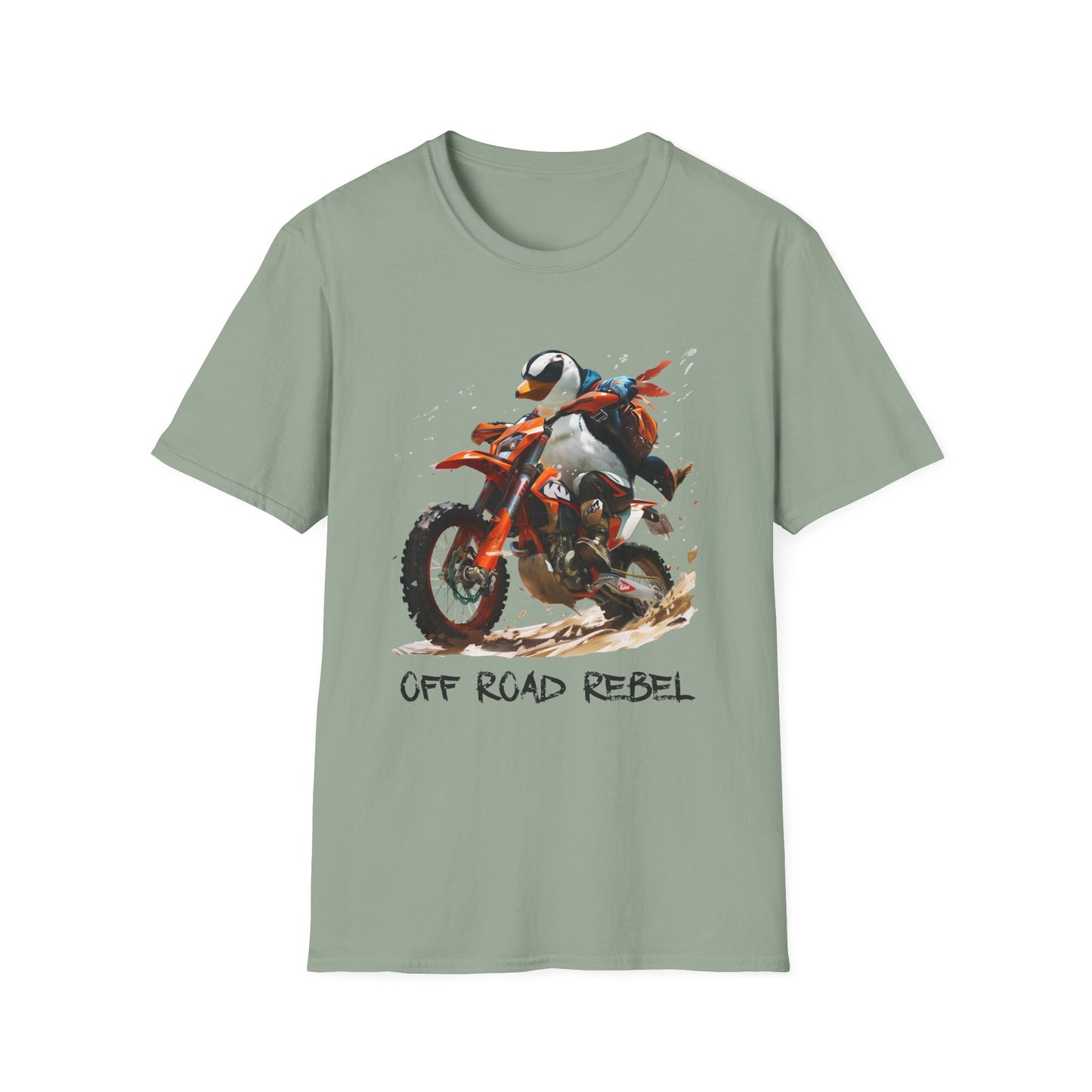 Penguin Dirt Biker Softstyle T-Shirt