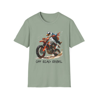 Penguin Dirt Biker Softstyle T-Shirt