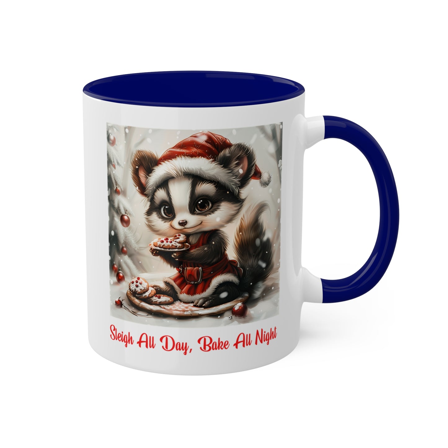 Skunk Christmas Baker Mug