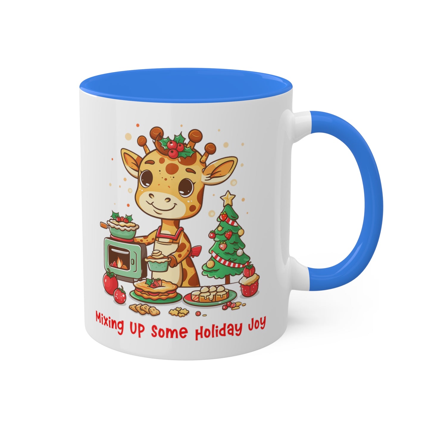 Giraffe Christmas Baker Mug