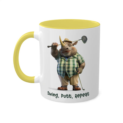 Rhino Golfer Mug