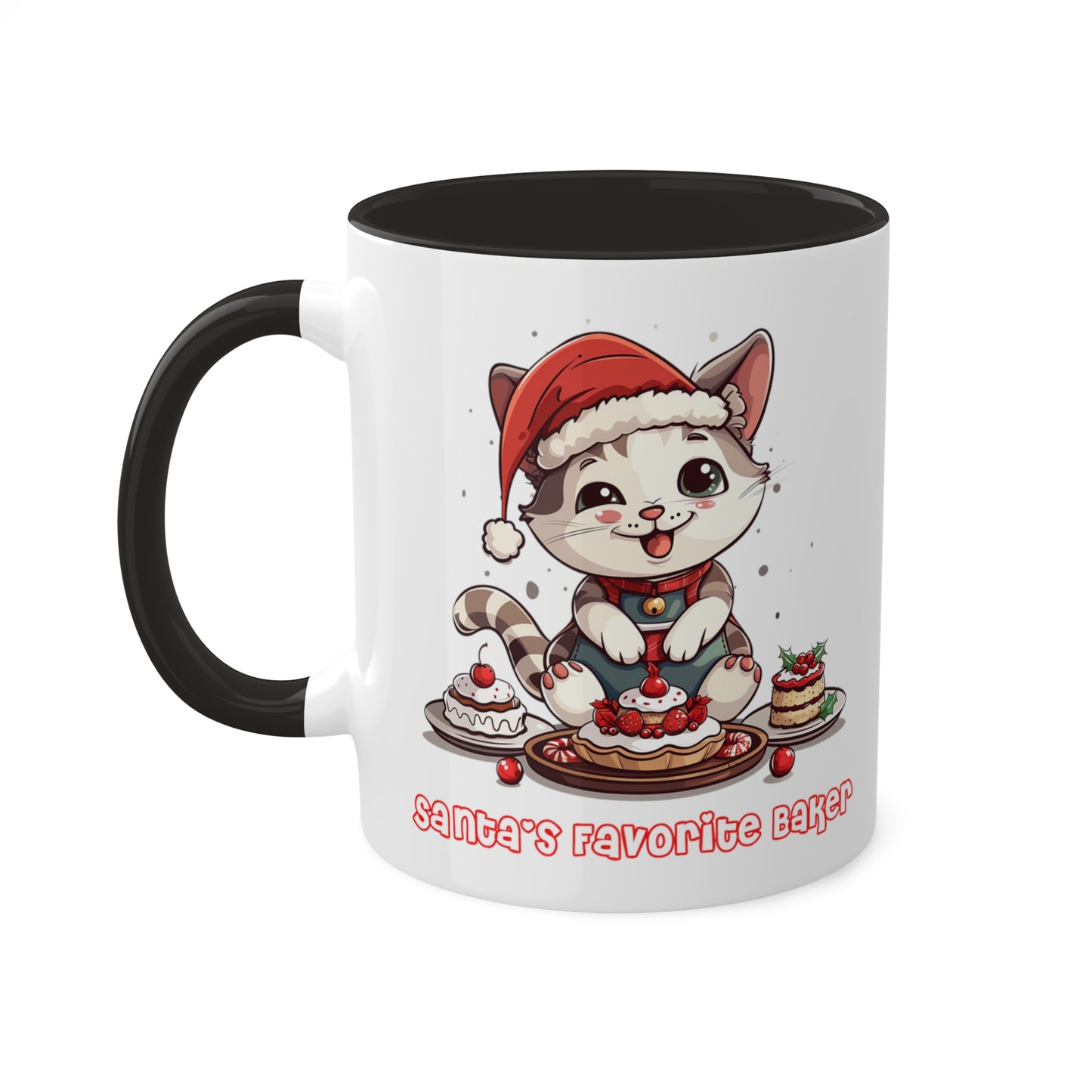 Cat Christmas Baker Mug