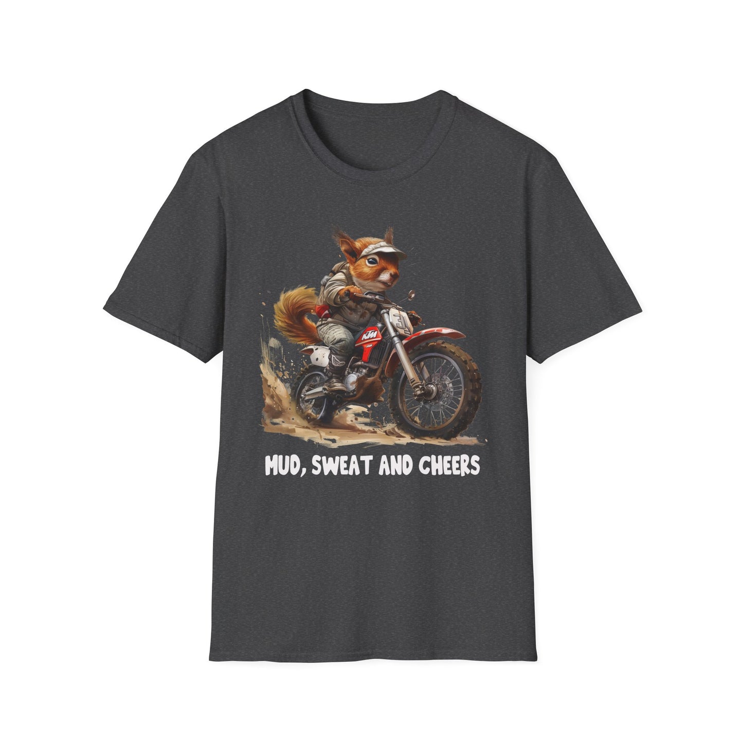 Squirrel Dirt Bike Rider Softstyle T-Shirt