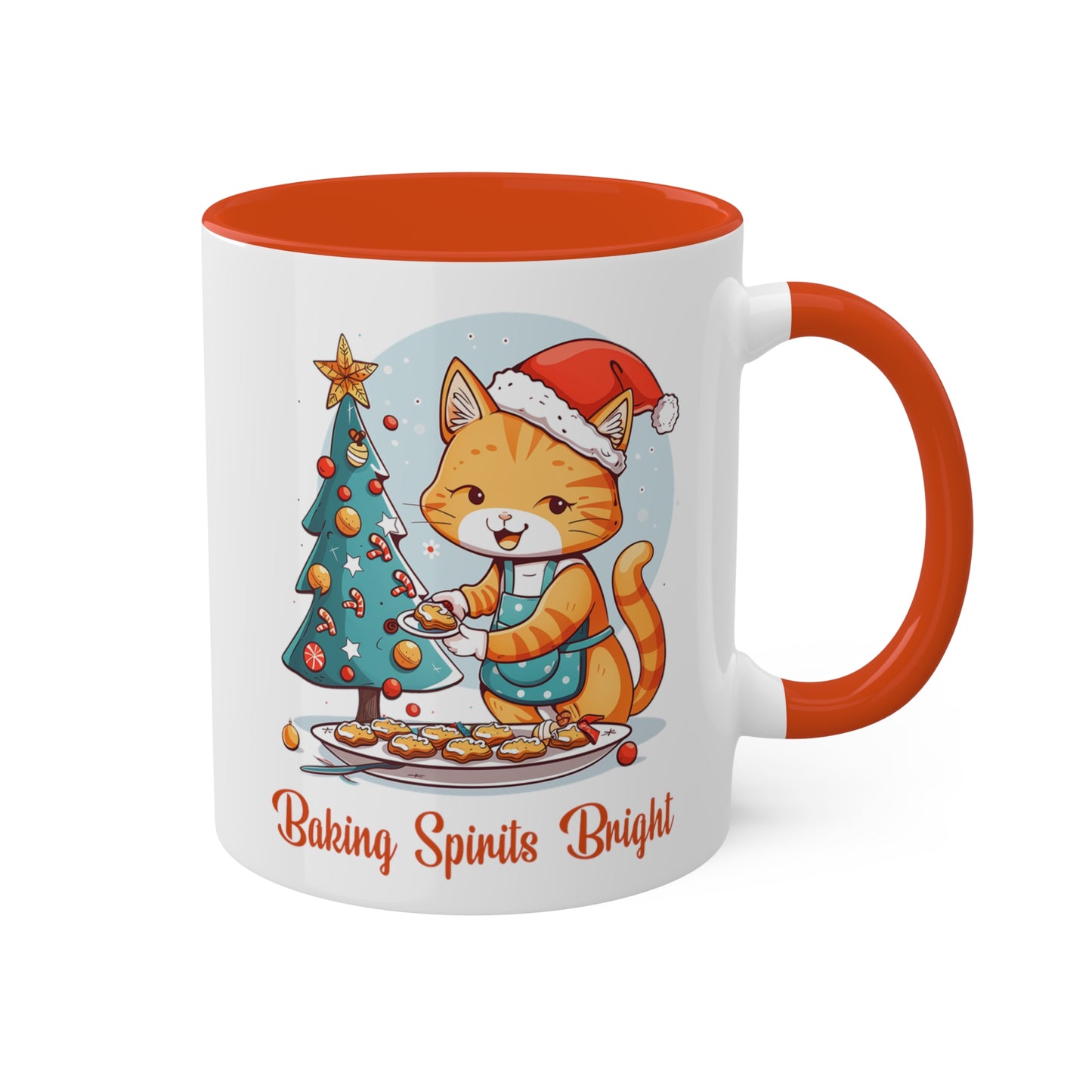 Cat Christmas Baker Mug