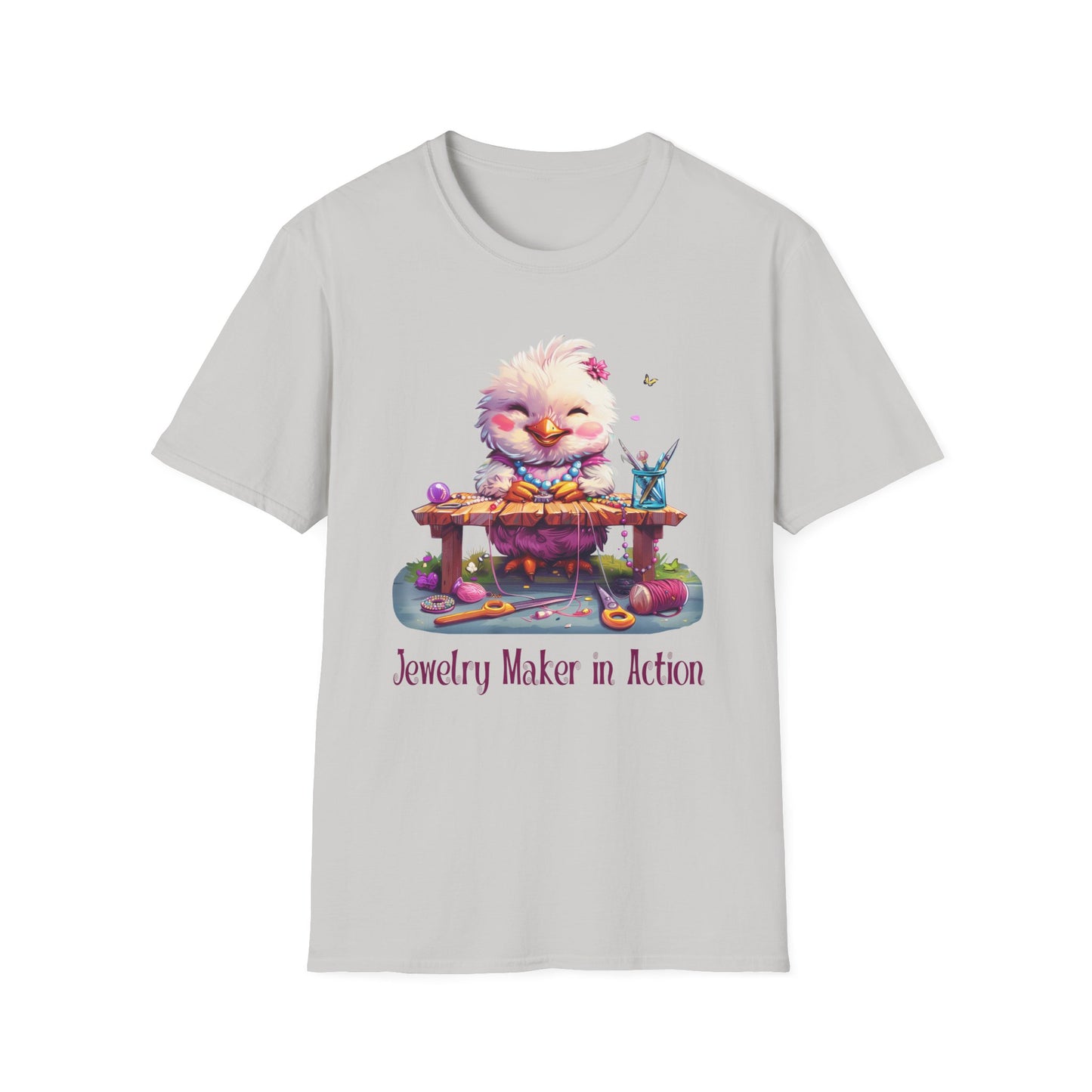 Chicken Jewelry Making Softstyle T-Shirt