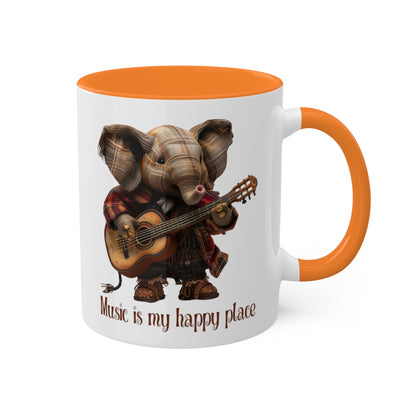 Elephant Musician Mug