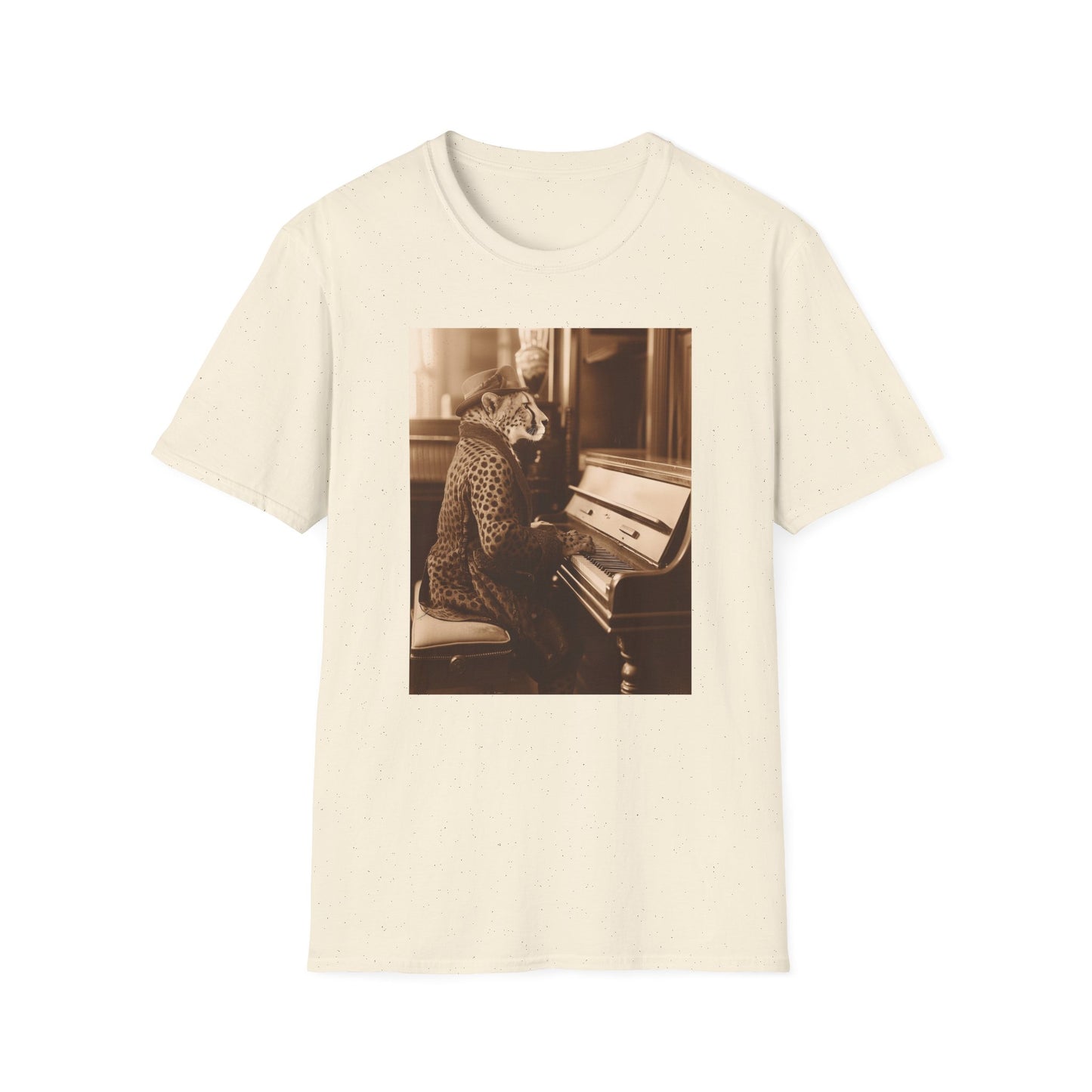 Vintage Western Cheetah Piano Softstyle T-Shirt