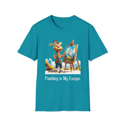 Giraffe Painter Softstyle T-Shirt