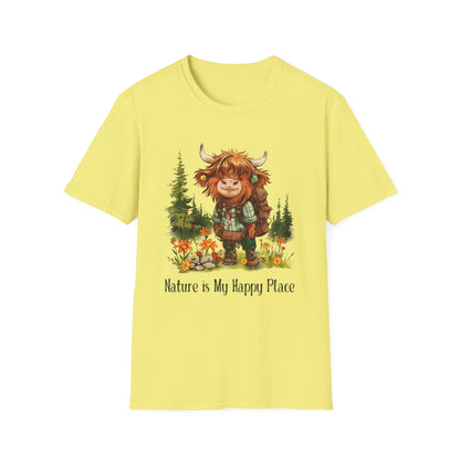 Highland Cow Hiker Softstyle T-Shirt