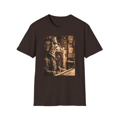 Vintage Western Giraffe Piano Softstyle T-Shirt