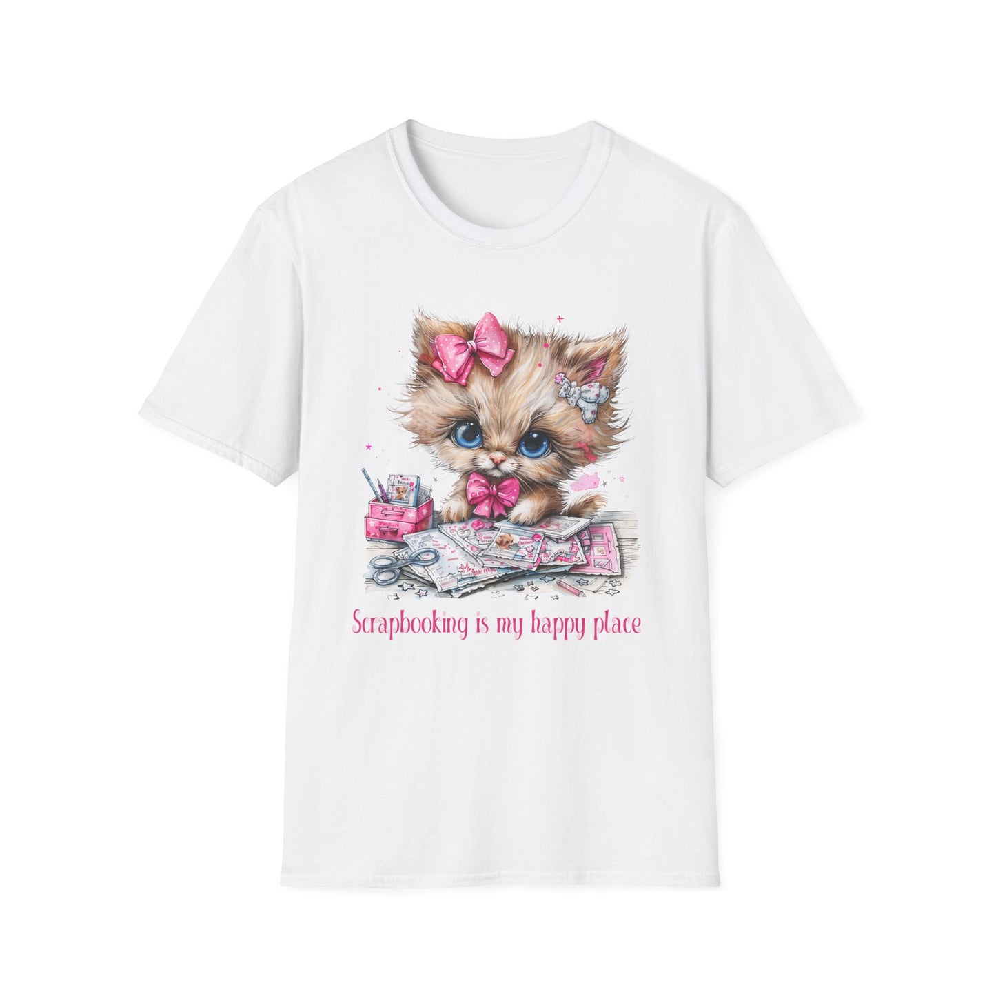 Cat Scrapbooker Softstyle T-Shirt