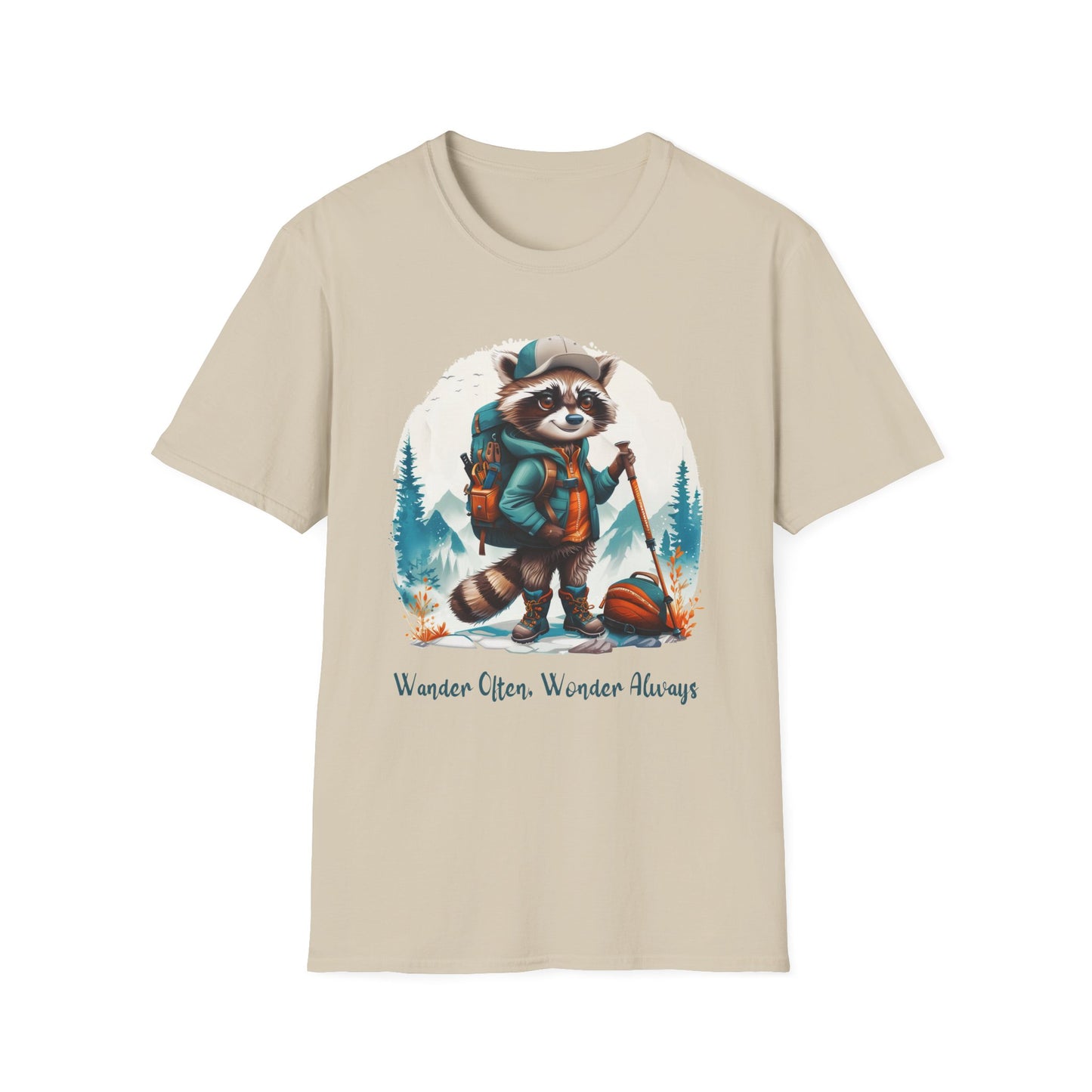 Raccoon Hiker Softstyle T-Shirt