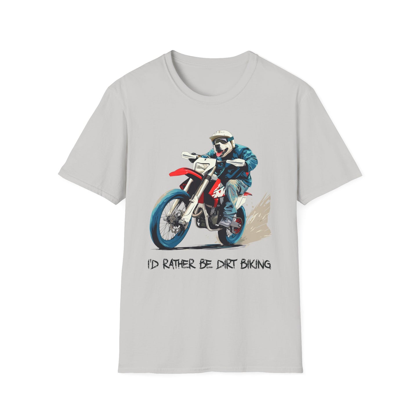 Dog Dirt Biker Softstyle T-Shirt