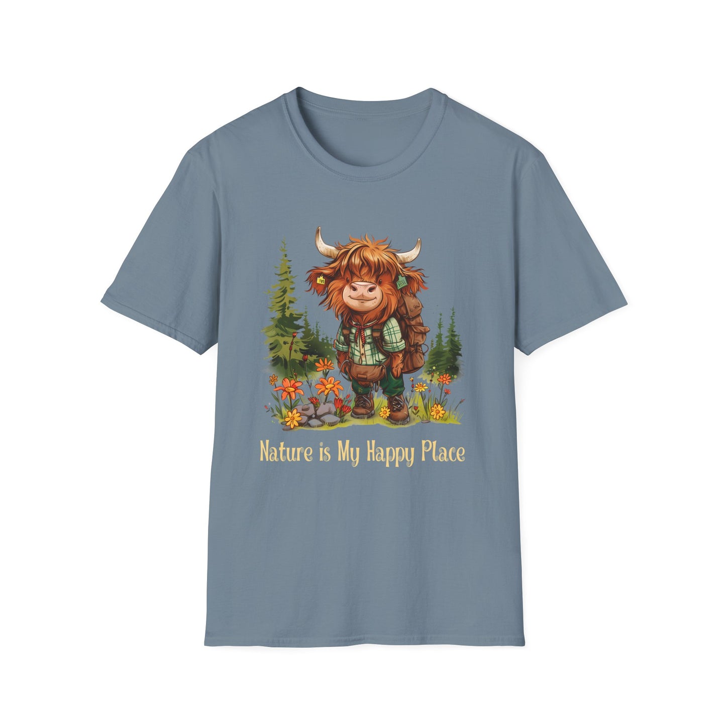 Highland Cow Hiker Softstyle T-Shirt