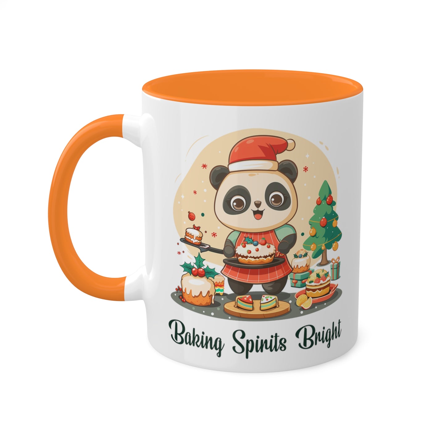 Panda Bear Christmas Baker Mug