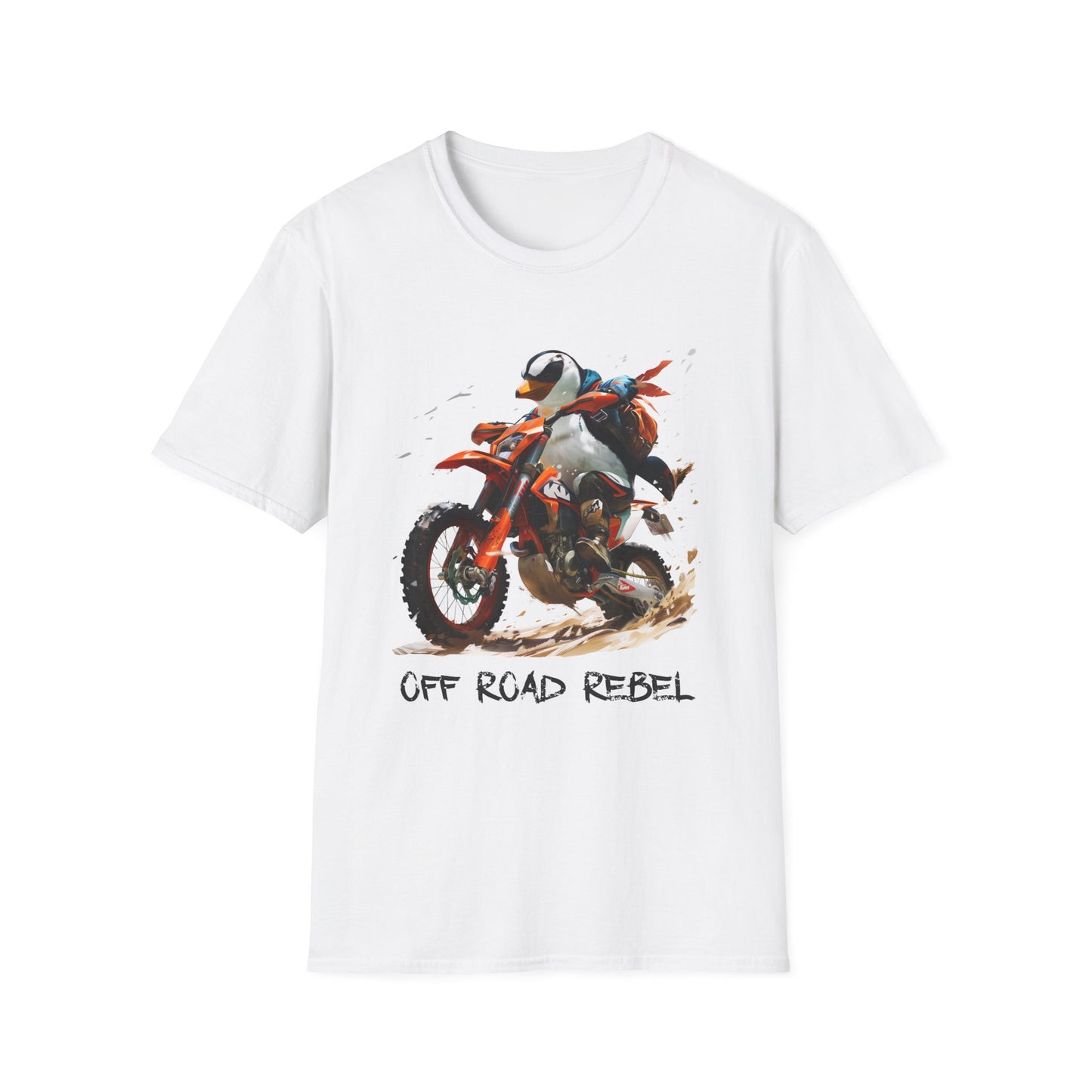 Penguin Dirt Biker Softstyle T-Shirt