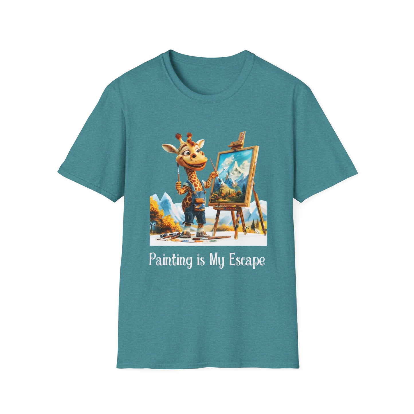 Giraffe Painter Softstyle T-Shirt