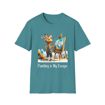 Giraffe Painter Softstyle T-Shirt